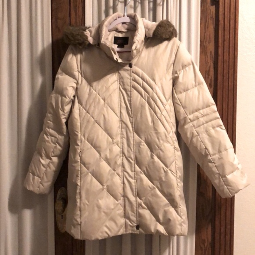 Mackintosh New England Ivory Cream Quilted Down Jacket